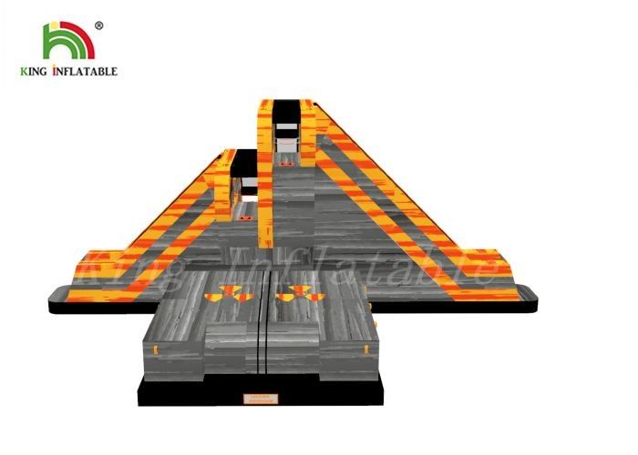 Safe Anti - Tear  Blow Up Diving Platform With Slides Unique Combo Sport Games