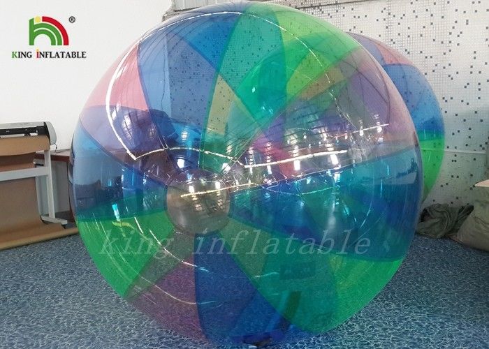 1.0 mm PVC Stripe colorful Blow Up Water Walking Ball For Amusement Park