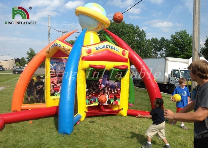 4 In 1 Colorful Inflatable Sports Games PVC Tarpaulin Portable Combo Game For Kids