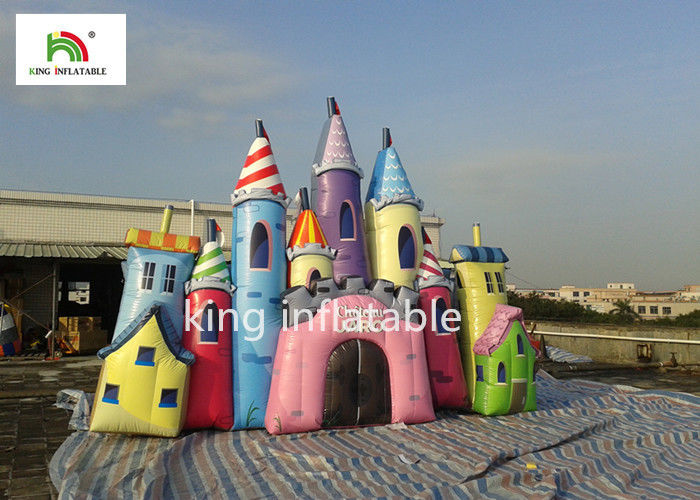 Oxford Cloth Blow Up Cartoon Mini Bouncy Castle Identification Plate For Advertising
