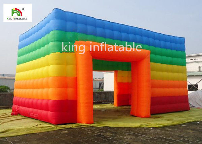 EN14960 Rainbow Inflatable Event Tent 4m Colorful Oxford For Commercial