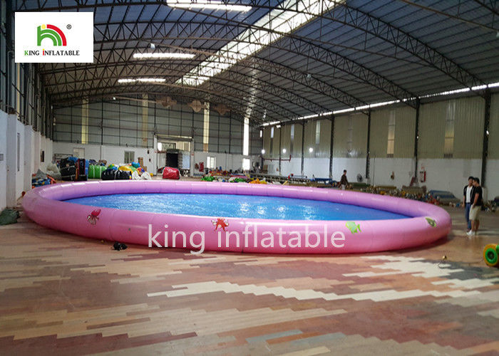 18m Diameter Round Inflatable Swimming Pools With Animal Printing PVC