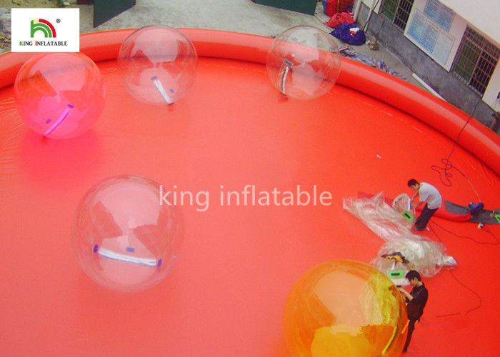 Red Large Inflatable Swimming Pools For Adults Outside Commercial Activity