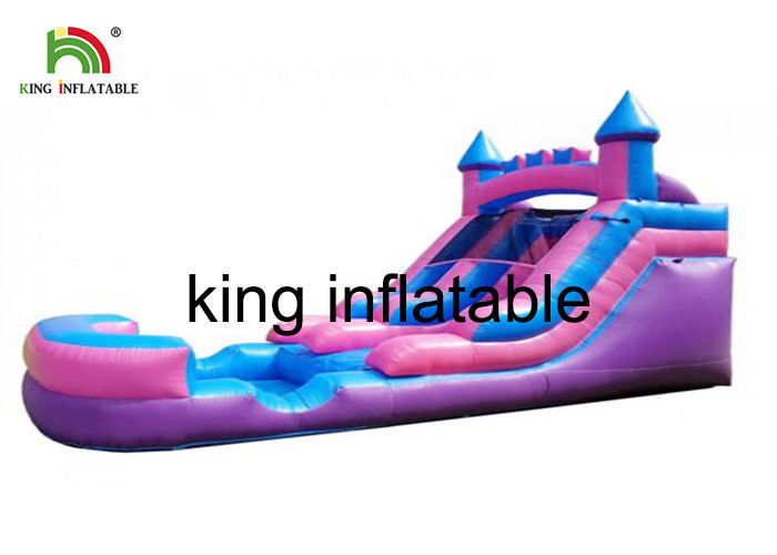 Durable Inflatable Water Slide With Pool Purple Backyard For Girls CE Blower