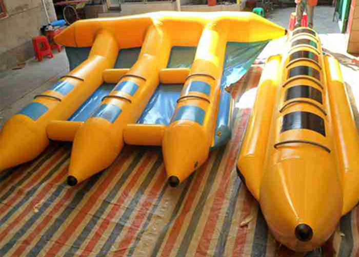 Water Sport Inflatable Fly Fishing Boats Banana Shape PVC Tarpaulin For 6 Persons  