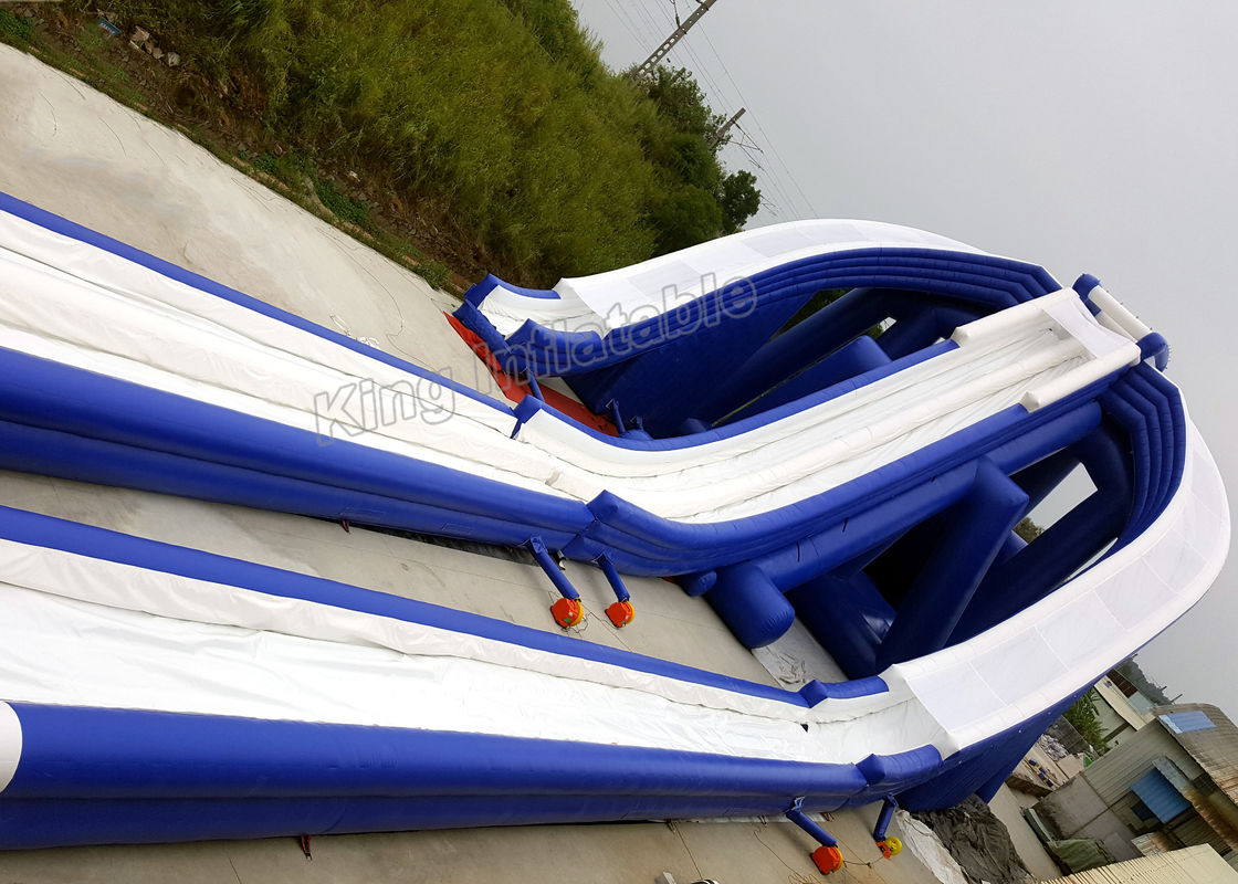 15m High Blue Outdoor Giant long Inflatable Water Slide blow out Trippo Slide