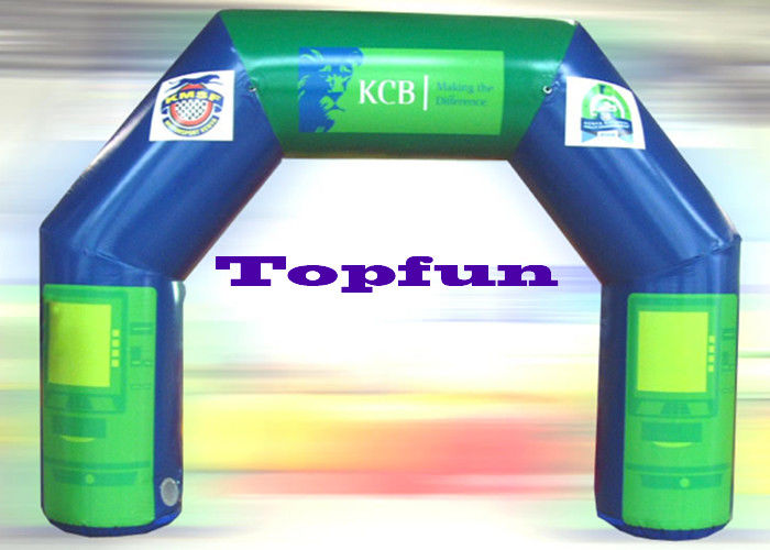 Custom Inflatable Advertising Archway With 10m Span , PVC Coated 210D Nylon Fabric