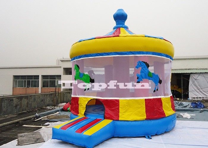 Commercial Inflatable Carousel Jumping Castle / Circus House , Resell