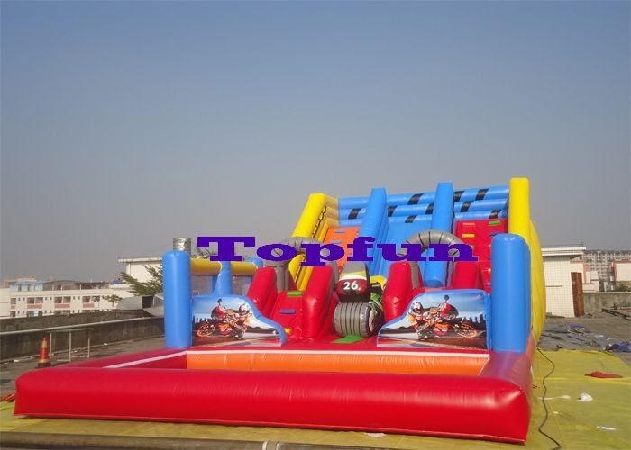 Inflatable Challenge Water Slide With Pool Ahead For Kids Slide Fun