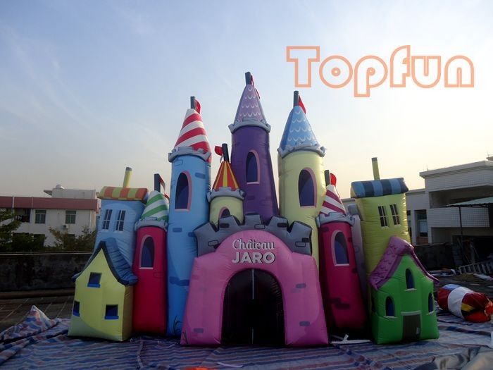 Giant Fantastic Cinderella Castle , Customized Colourful PVC Jumping Castle