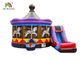 8x6m Purple Carousel Inflatable Fun Commercial Bounce Houses With Slide For Kids