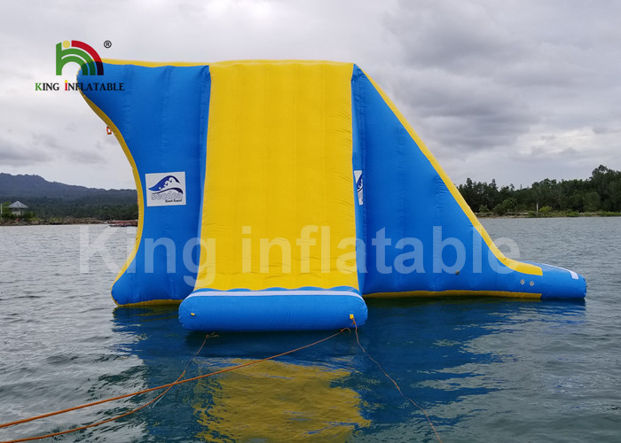 Heat Welding Giant Blue 30 * 25m Inflatable Water Parks For Adults And Kids