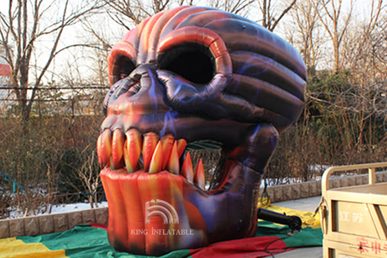 Giant Inflatable Skull Entrance Halloween Decoration Inflatable Devil Skeleton Skull Head For Club Party