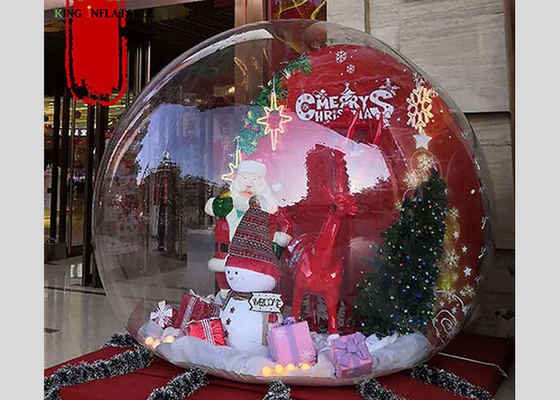 Inflatable Snow Globe Outdoor Inflatable Christmas Decorations With 250w Air Blower