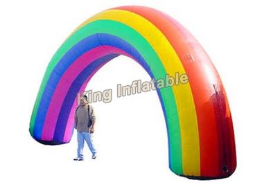 Colorful Oxford Fabric Rainbow Inflatable Arches For Event Entrance