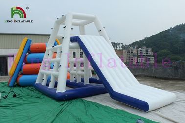 Commercial Inflatable Water Toy Floating Slide Game / Aqua Slides for Sea , Lake