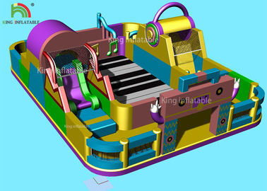 Music Theme Piano Inflatable Amusement Park Giant Commercial Jumping Castle