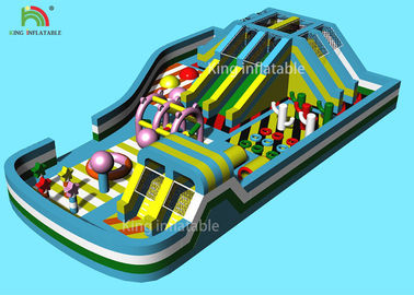 22*15 m Inflatable Amusement Equipment Kids Play Park Dry Slide Bouncer