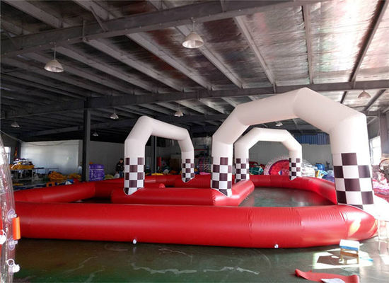 Outdoor Large Kids Adults Inflatable Car Race Course Track