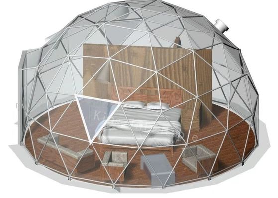 Outdoor Transparent 4 m Geodesic dome tent Bubble Camping Tent With A View Of The Stars Steel Pipes